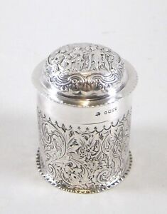William Comyns English Sterling Repousse All Sterling Dresser Jar 1889 London