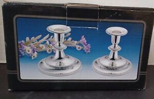 Beautiful Silver Weighted Candlesticks