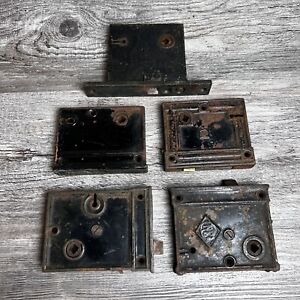 Vintage Antique Mortise Style Door Lock Lot Cast Iron