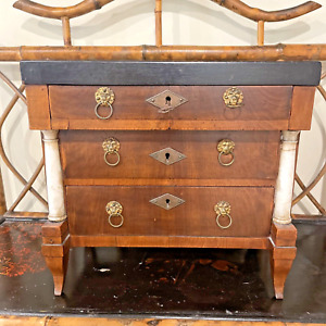 19th Century Salesman Sample Antique Chest Dresser Commode Brass Hardware