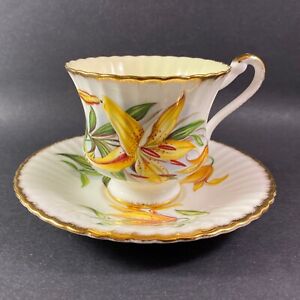 Gorgeous Vintage Paragon Tiger Lilly Design Bone China Teacup And Saucer