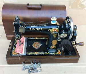 Antique Singer Sewing Machine Model 128k With La Vencedora Decals