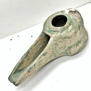 Ancient Middle Eastern Islamic Clay Pottery Artifact Oil Lamp C 900 1600ad F