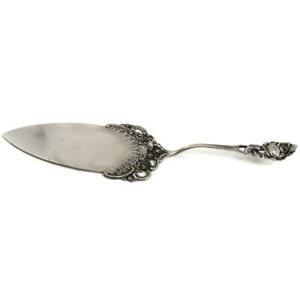 Continental 800 Silver Gold Wash Rose Pie Cake Server 8 1 4 