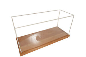 Table Top Model Display Case Wood Plexiglass Cabinet 28 Runabout Speed Boats