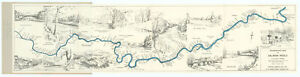 Fisherman S Map Of Salmon Pools On The River Tweed By Maude Parker 1933 1960 