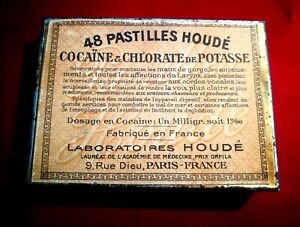 Antique French Medicine Houde Chlor D Cocaine Tin Empty Box 