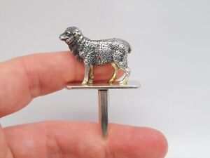 Antique German Sterling Silver Figural Sheep Cheese Knife Holder