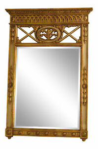 F46085ec Italian Style Gold Off White Large Decorative Mirror
