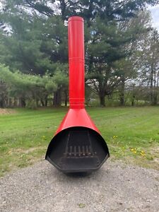 Clean Mint Condition Malm Style Mid Century Modern Fireplace Firehood Red