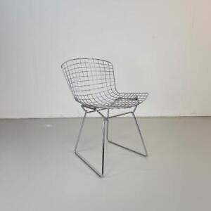 Vintage Harry Bertoia Chrome Side Dining Chair Midcentury For Knoll 4219