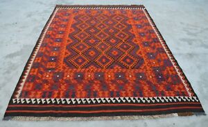 6 8 X 9 5 Handmade Vintage Afghan Tribal Maimana Area Kilim Rug 6x9 Persian Rug