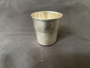 Vintage Wallace Sterling Silver Shot Glass Jigger Cup Name Engraved 5213