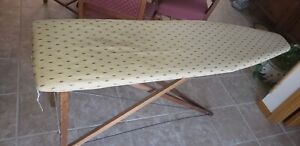 Vintage Wooden Folding Ironing Board Nice Solid 