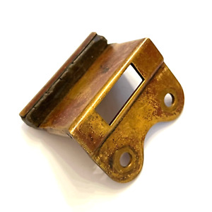 Vintage Heavy Solid Brass Security Mortise Lock Door Jamb Striker Keeper Plate
