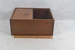 Antique Dovetail Box Slide Top Pine Hand Made 11x13x6 Original 1800s