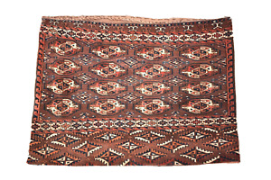 Terrific Antique Rare Tribal Yomud Chuval Rug Collector Item Yomud Camel Bag Rug