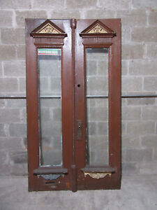  Antique Carved Oak Double Entrance French Doors 46 X 83 5 Salvage