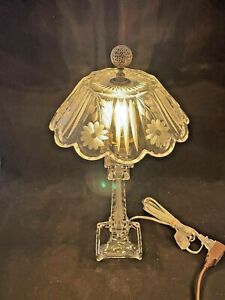 1910 20s American Brilliant Crystal Glass Lamp