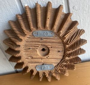 Antique Wood Miter Gear Foundry Mold Industrial Cog Machinery Steampunk Art