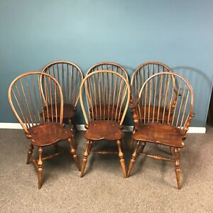 Set Of 6 D R Dimes Windsor Chairs