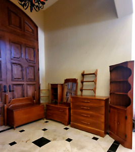 Vintage Cushman Colonial Creations Maple 7 Piece Bedroom Set 1930s
