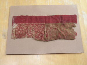 Ancient Pre Columbian Chancay Nazca Or Other Textile Fragment 5x11 