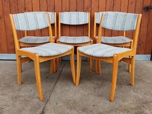 5x Designer Dining Room Chairs Vintage 60s Mid Century Danish 60er B