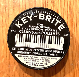 Key Brite Piano Organ Accordion Ivory Polish Tin Only From Phillips Piano Shop