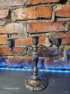 Vintage Silver Plate Candle Stick Candelabra 7 5 Tall Wedding Decor Candlestick