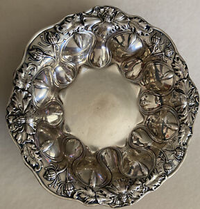 11 Large Antique Alvin Art Nouveau Centerpiece Bowl Repousse Sterling Silver