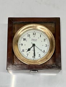 Made In Germany Weems Plath Quartz Maritime Antique Theme Clock Chronometer