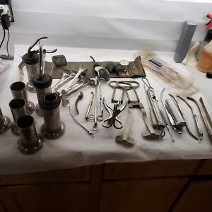 Antique Surgical Tools Large Parts Lot 502