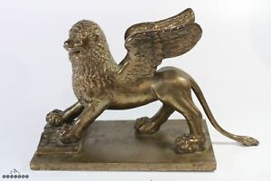 Antique Grand Tour Italian Bronze Lion Of Venice C 1900 3 2kg