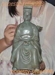 12 Chinese Ru Kiln Porcelain Taoist Legends Jade Emperor Immortal Buddha Statue