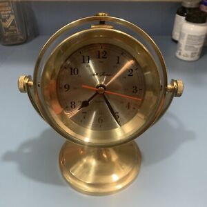 Vintage Working Seth Thomas Schooner Talley Brass Nautical Maritime Ship Clock