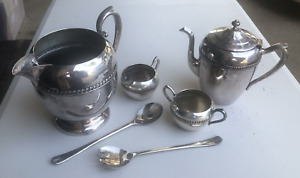 Silver Plated Lot Fb Rogers Wa Italy Mystery Water Pitcher See Photos