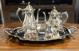 Vintage Reflection 1847 W Roger Bros Silver Tea And Coffee 5 Piece Service Set