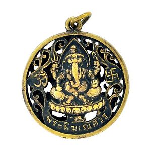 Thai Amulet Lord Ganesha Ganesh Figurine God Of The Knowledge Elephant Pendant