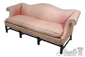62571ec Hickory Chair Co Chippendale Mahogany Down Seat Sofa