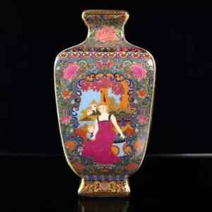 Chinese Cloisonne Porcelain Handwork Painting Bird Vase W Yongzheng Mark 24681