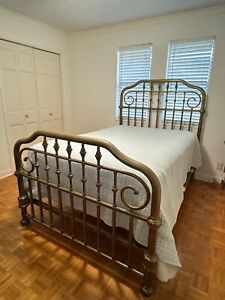 Antique Brass Full Size Headboard And Footboard