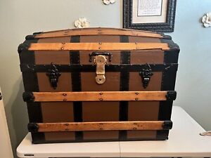 Beautifully Refurbished Antique Dome Trunk 1900c