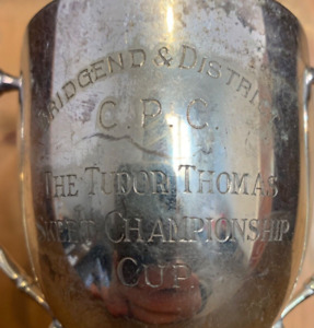 Bridgend Wales Skeet Shooting Vintage Silver Plate Trophy Trophies Loving Cup