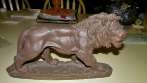 1920s Art Deco Composite Striding Lion Table Statue Anyone Know A Leo 