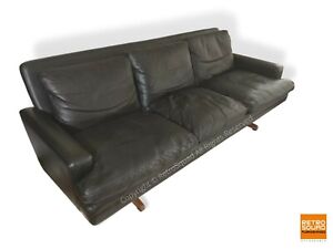 Danish Modern Leather Sofa Couch By F Kayser For Vante Eames Knoll Herman Mille