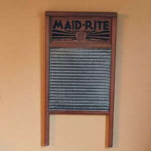 Vintage Maid Rite Washboard Standard Family Size No 2072 Columbus Ohio Nuc