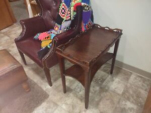 Walnut Antique Nightstand End Table Stand Side Table 24 24 13 