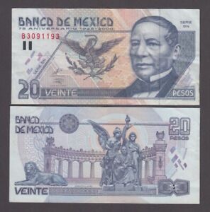 Mexico P 111 20 Pesos 25 8 2000 Commemorative Vf We Combine 2404