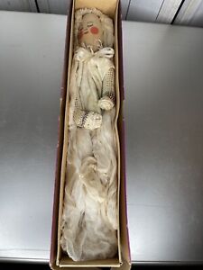 Antique Vintage Primitive Wooden Spoon Handpainted Sewn Dress Doll